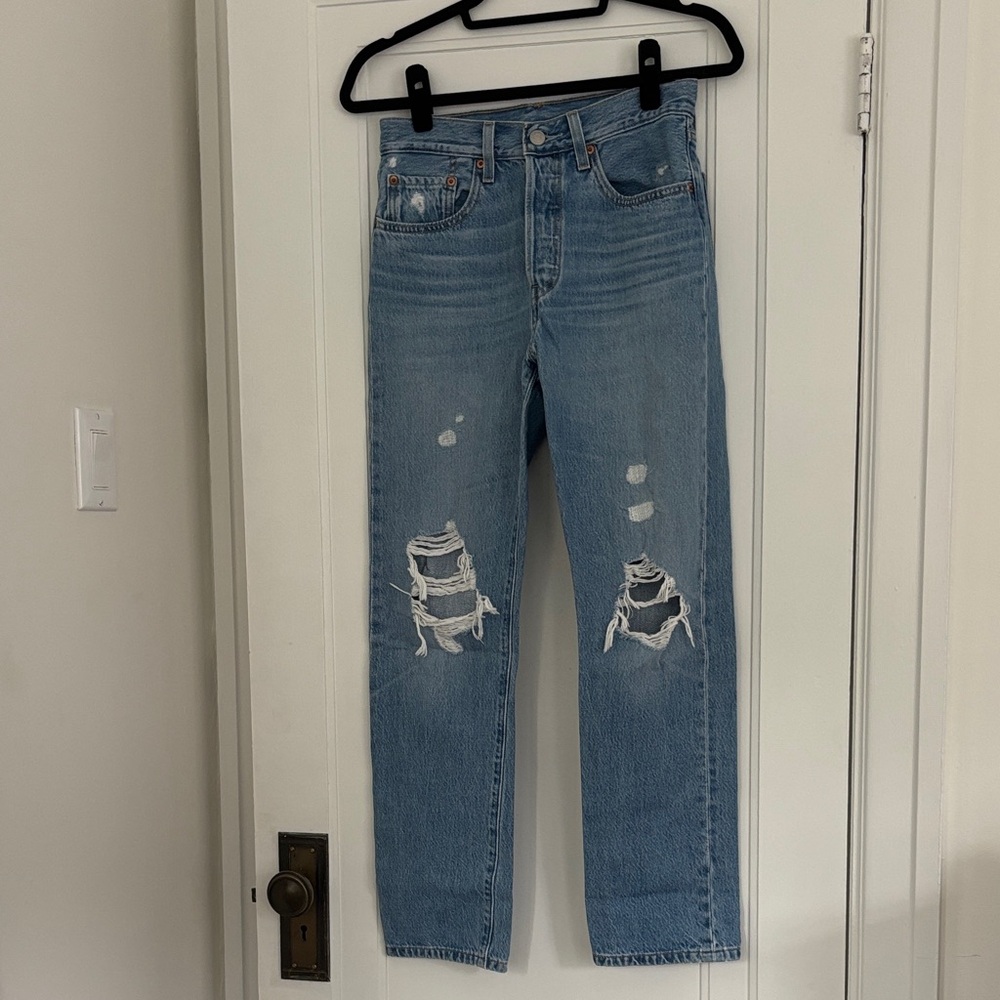 Levi's Light Blue Ripped Jeans